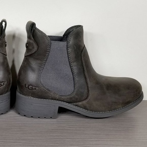 UGG Bonham Waterproof Chelsea Boot, Brown Leather, Womens Size 5.5 M / 36.5 - Picture 6 of 12